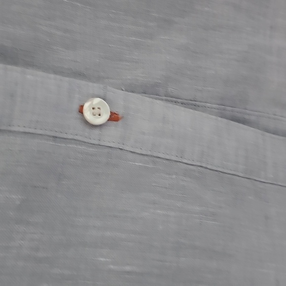 J. McLaughlin Britt Linen Shirt Button Down Light Blue Size Small - Picture 5 of 14